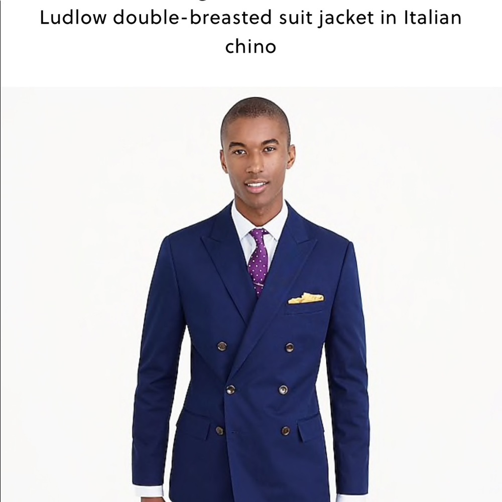 Ludlow Double-breasted Suit Jacket in Chino